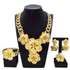Halskette für Damen, modische neue kubanische Kette, goldener Blumenanhänger, luxuriös