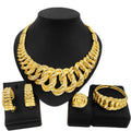 Fashion Woman Necklace Jewelry Set Electric Italy Gold Plated Pendant Wedding