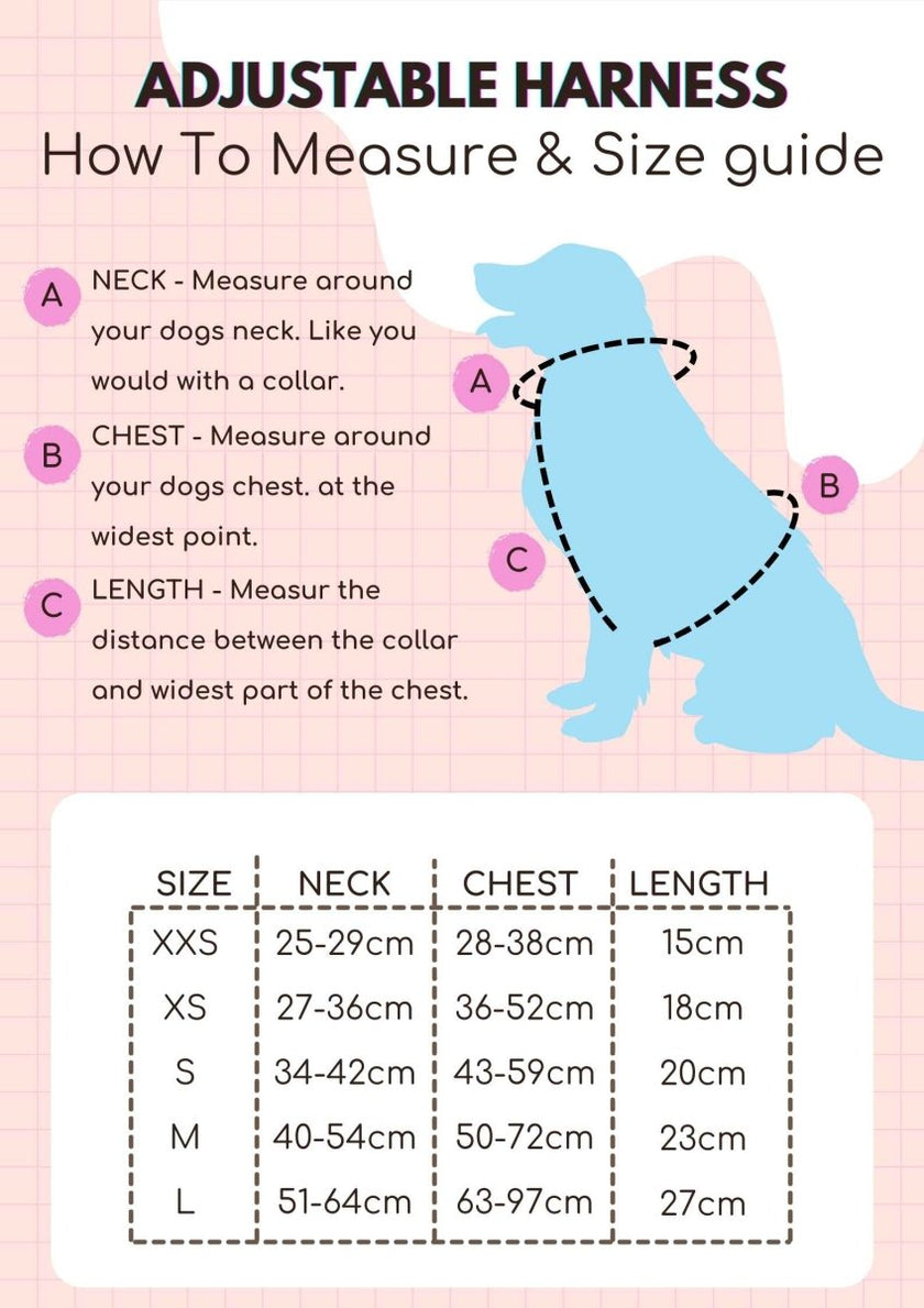 Adjustable Harness - Pastel Blue