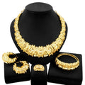 Fashion Woman Necklace Jewelry Set Electric Italy Gold Plated Pendant Wedding