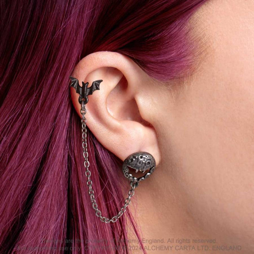 Alchemy Gothic Luna Roost Ear Jewellery
