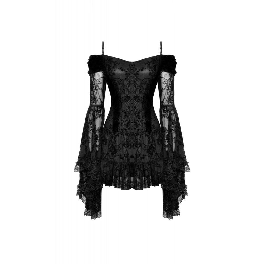 Dark in Love Alora Lace Off Shoulder Dress