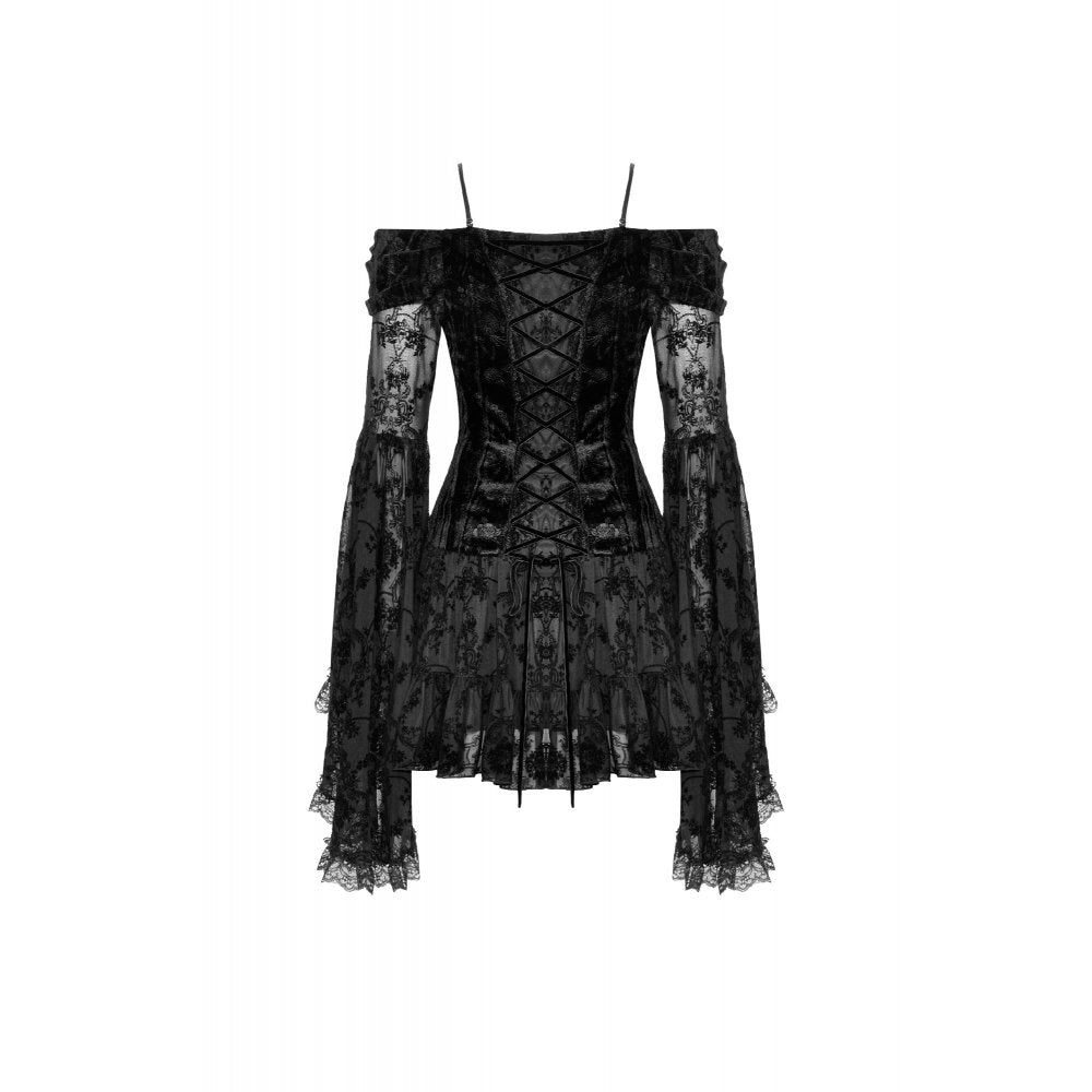 Dark in Love Alora Lace Off Shoulder Dress
