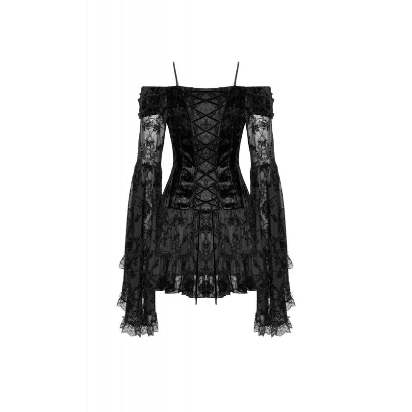 Dark in Love Alora Lace Off Shoulder Dress