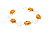 Statement-Armband aus Filigran und Bernstein