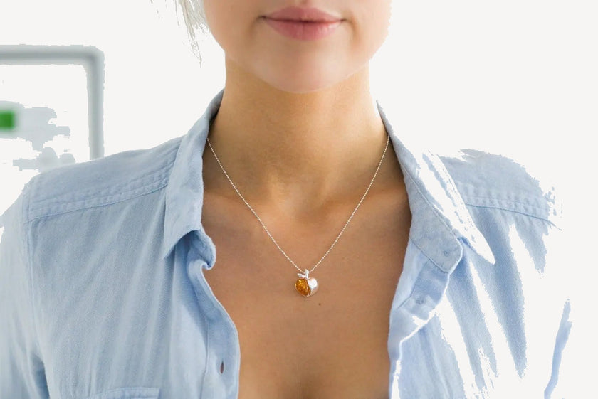Amber Apple Pendant