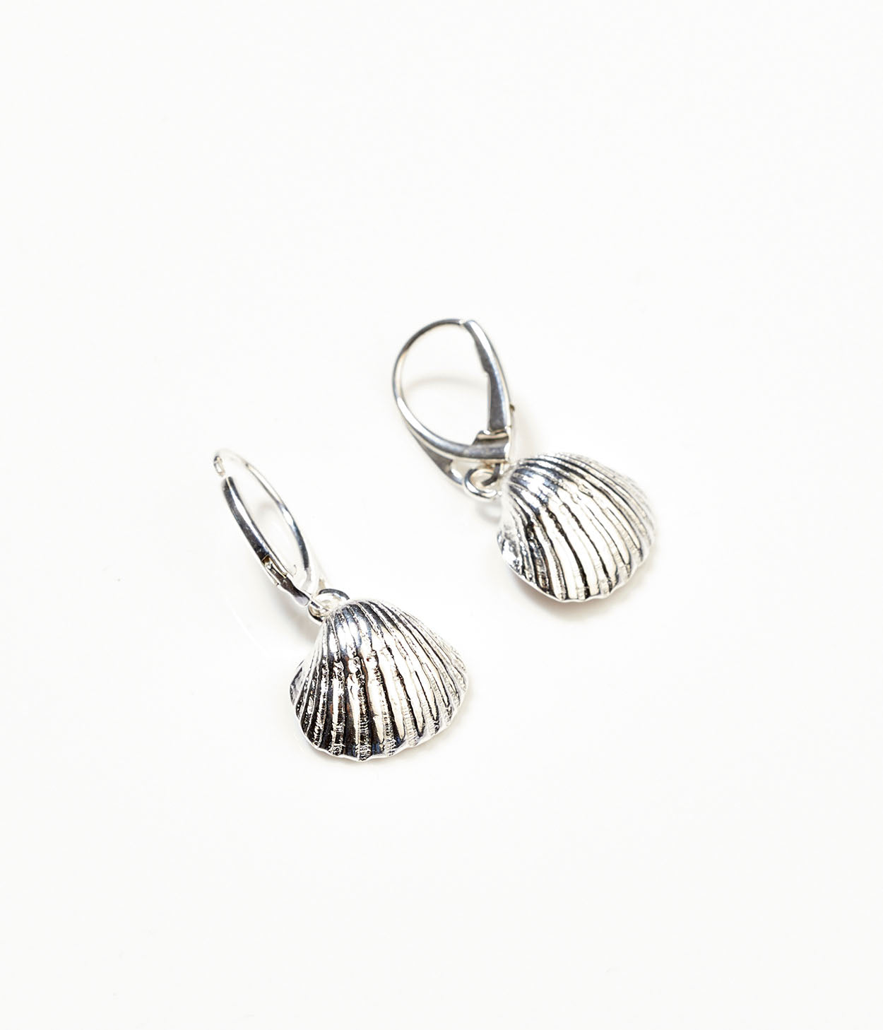 Amber Sea Shell Drop Earrings