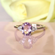 Anillo de amatista lavanda en plata de ley