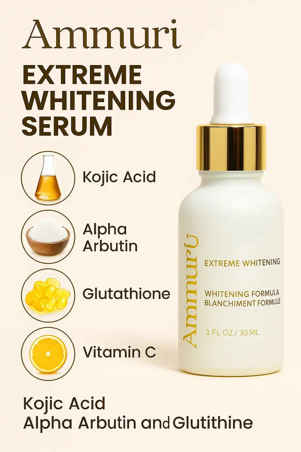 Intense Dark Spot Corrector Serum for Face, Neck & Body (30ml) | Ammuri