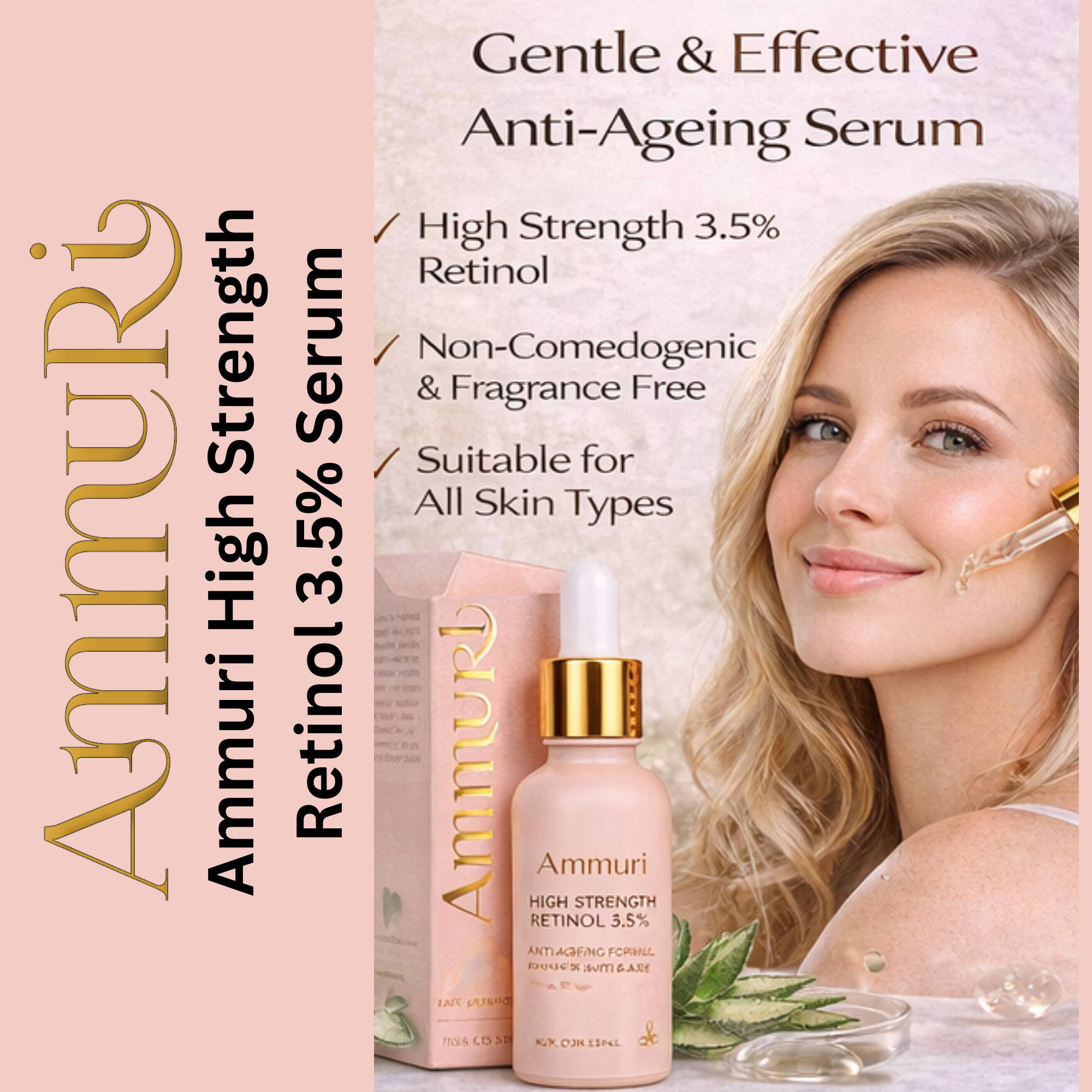 High Strength Retinol 3.5% Serum for Anti-Ageing & Skin Firming | Ammuri