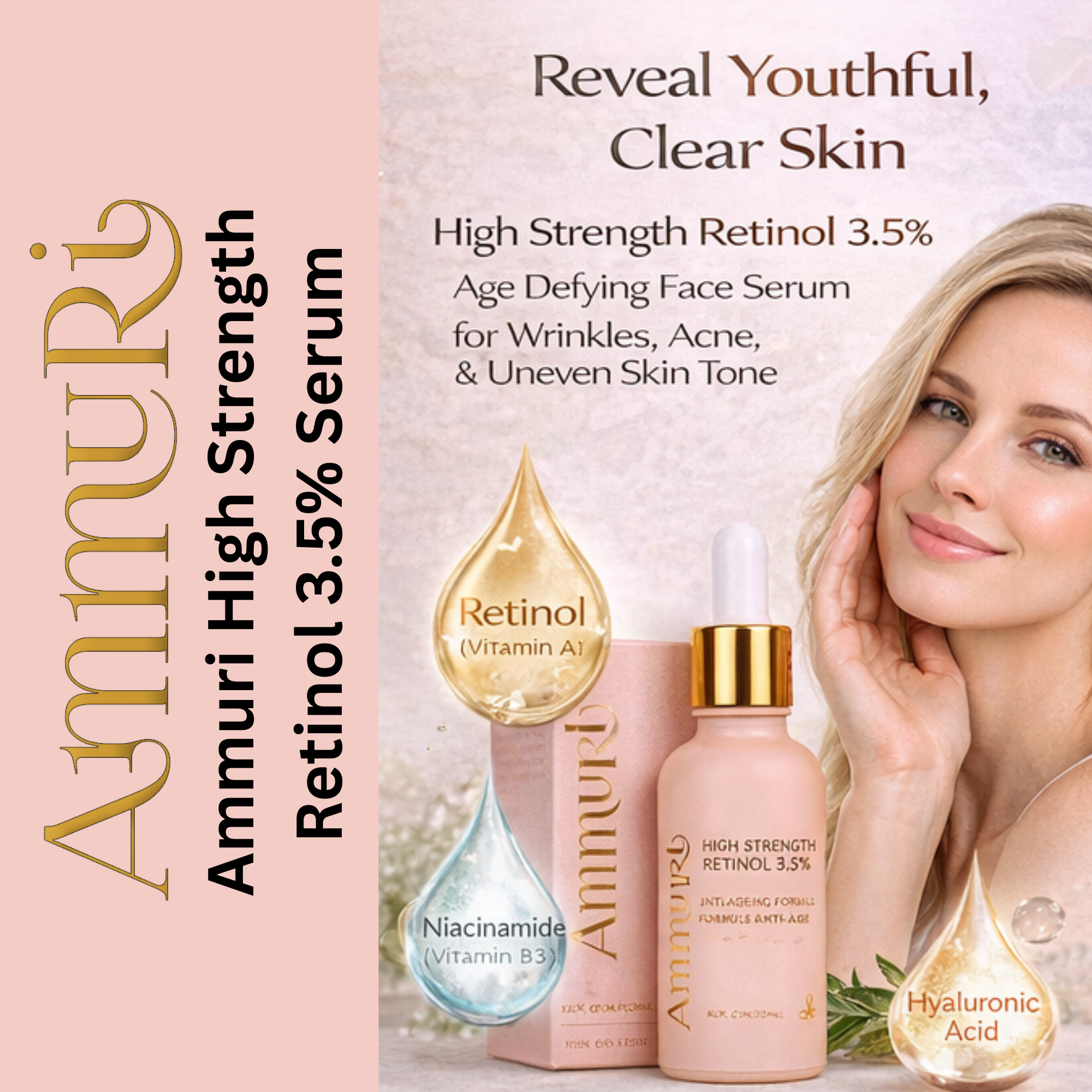 Retinol 3.5% Anti-Ageing Serum for Wrinkles & Skin Firming | Ammuri