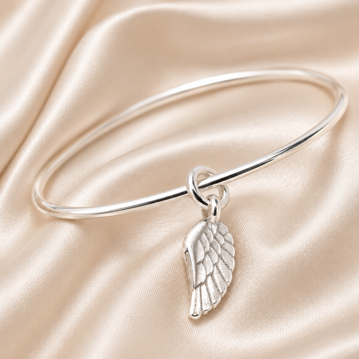 Angel Wing Charm Bangle