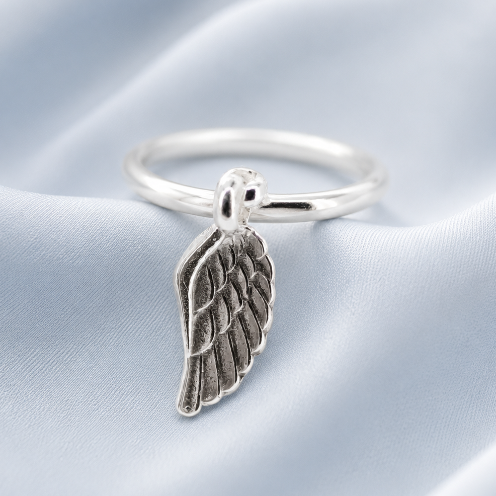 Angel Wing Dangle Ring
