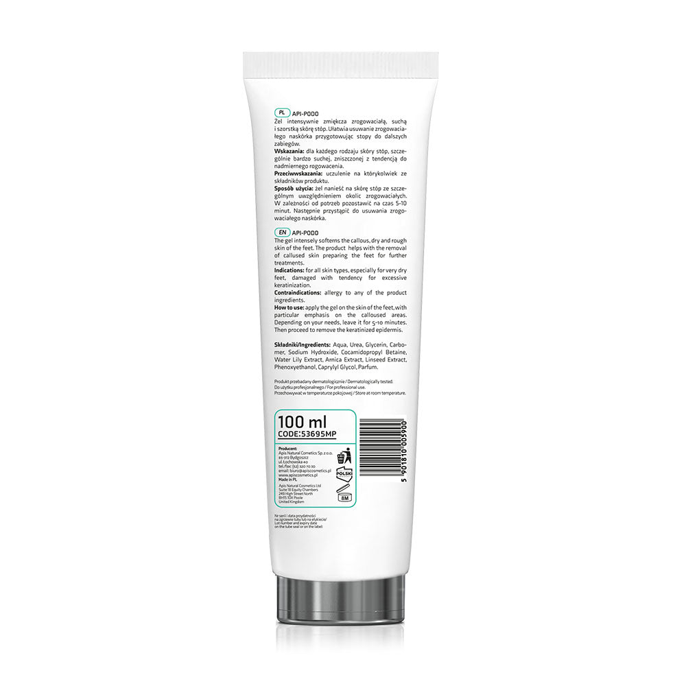 Apis API-PODO Softening Foot Gel with 30% Urea - Intensively softens and smooths rough, dry feet | 100ml