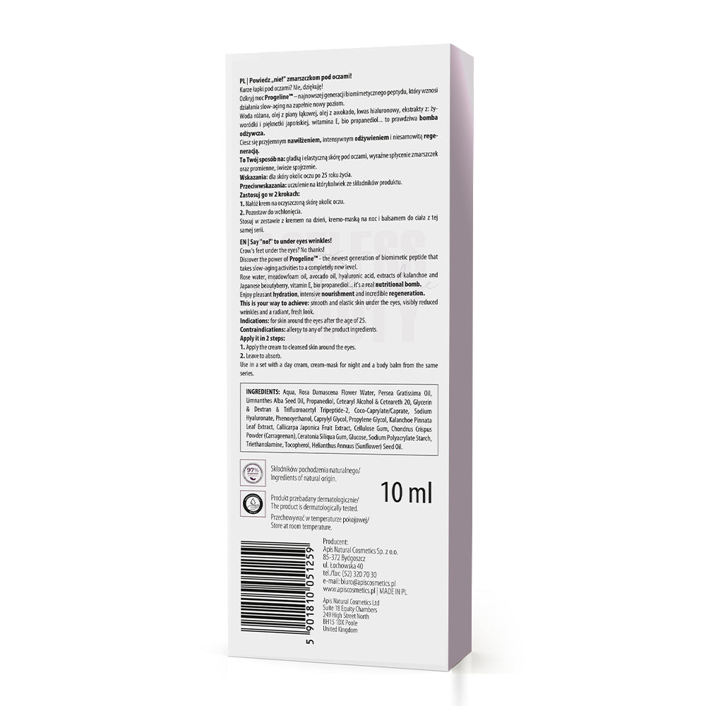 Apis Ageless Beauty Anti-Ageing Eye Cream | Progeline Biostimulating | 10 ml