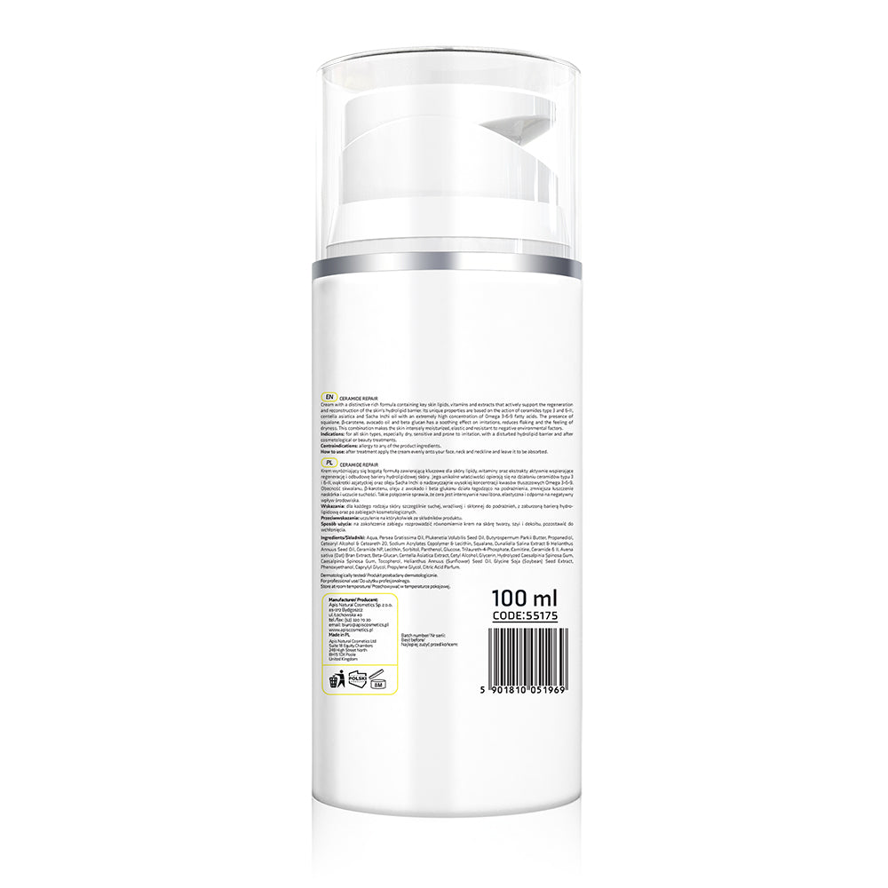 Apis Ceramide Repair Cream | Ceramides & Omega 3‑6‑9 | 100 ml