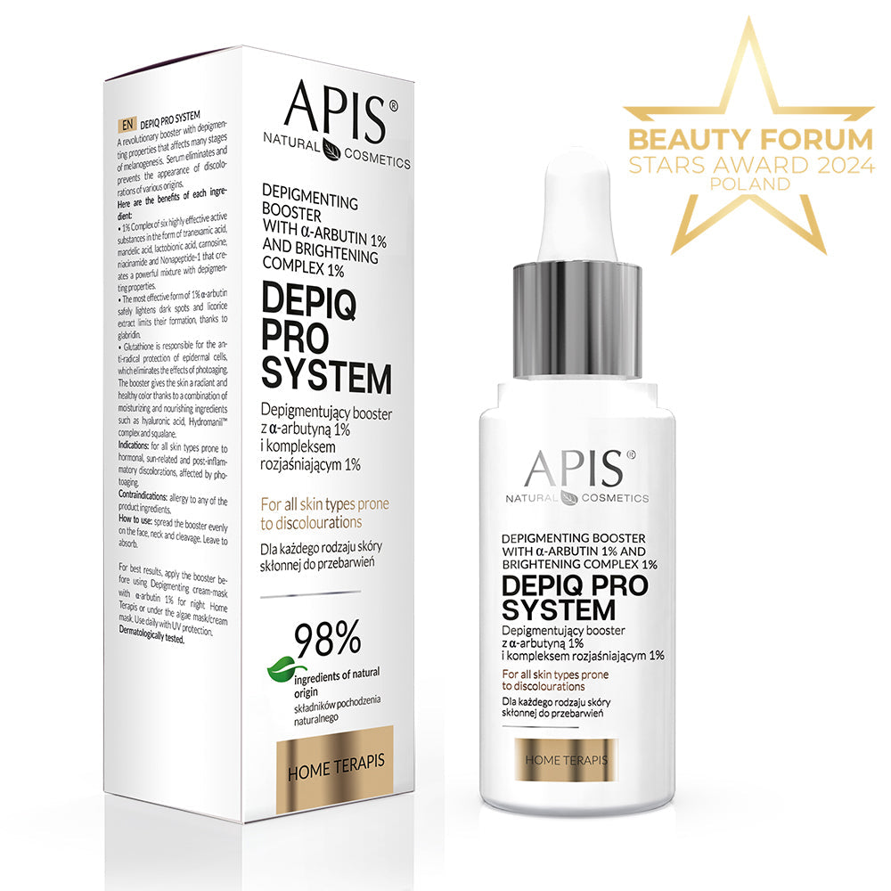 Apis Depiq Pro System Depigmenting Booster with 1% Arbutin & 1% Brightening Complex | 30ml
