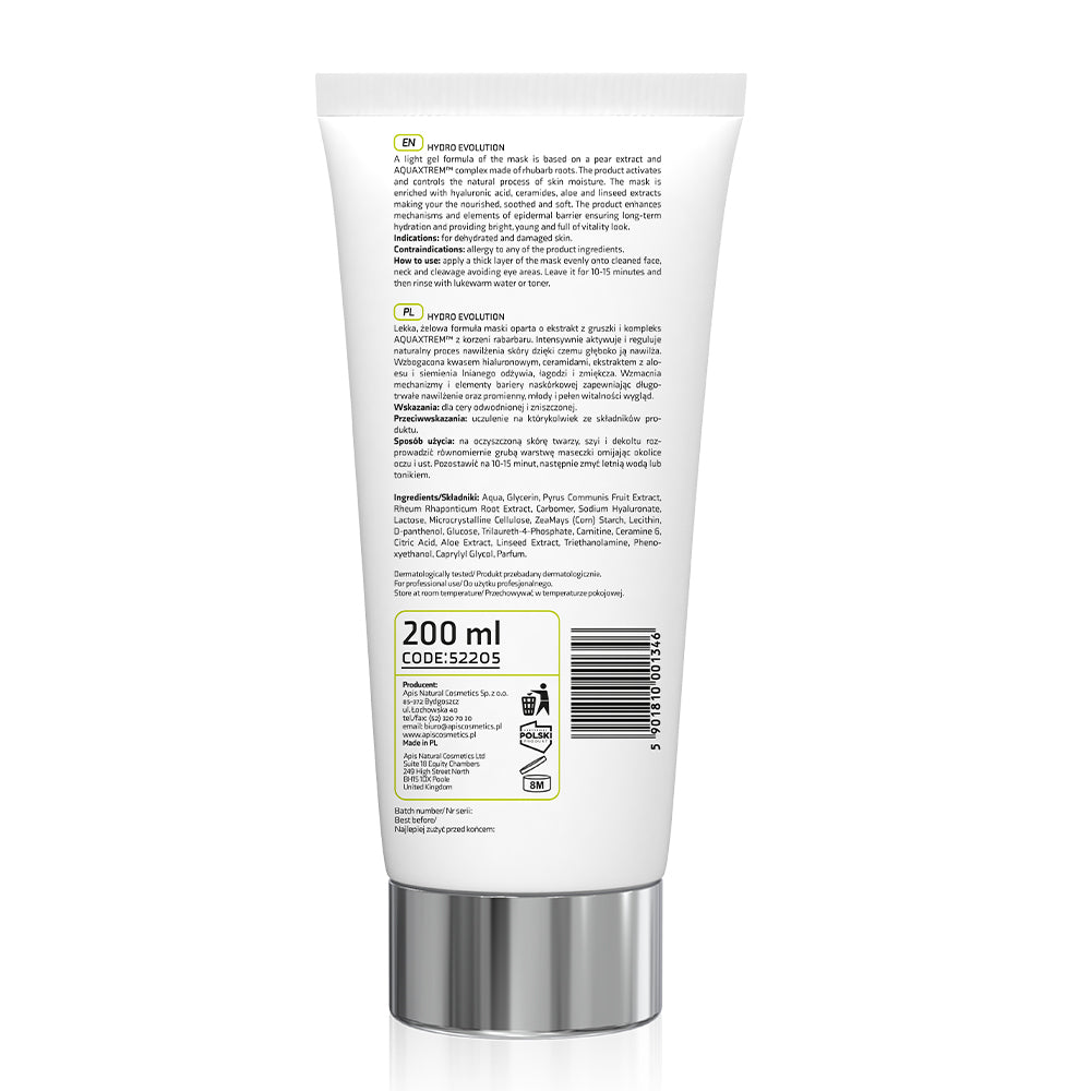 Apis Hydro Evolution Hydrating Gel Face Mask with Pear and Rhubarb| 200ml