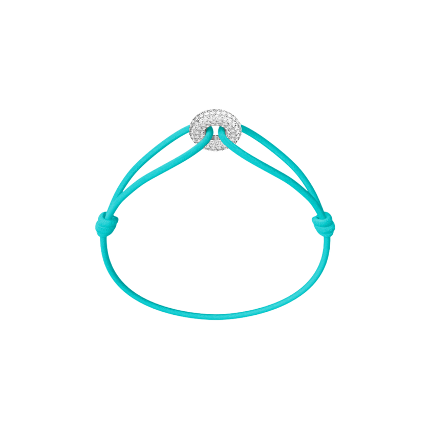 Mini Silver Soho Pavé Cord Bracelet