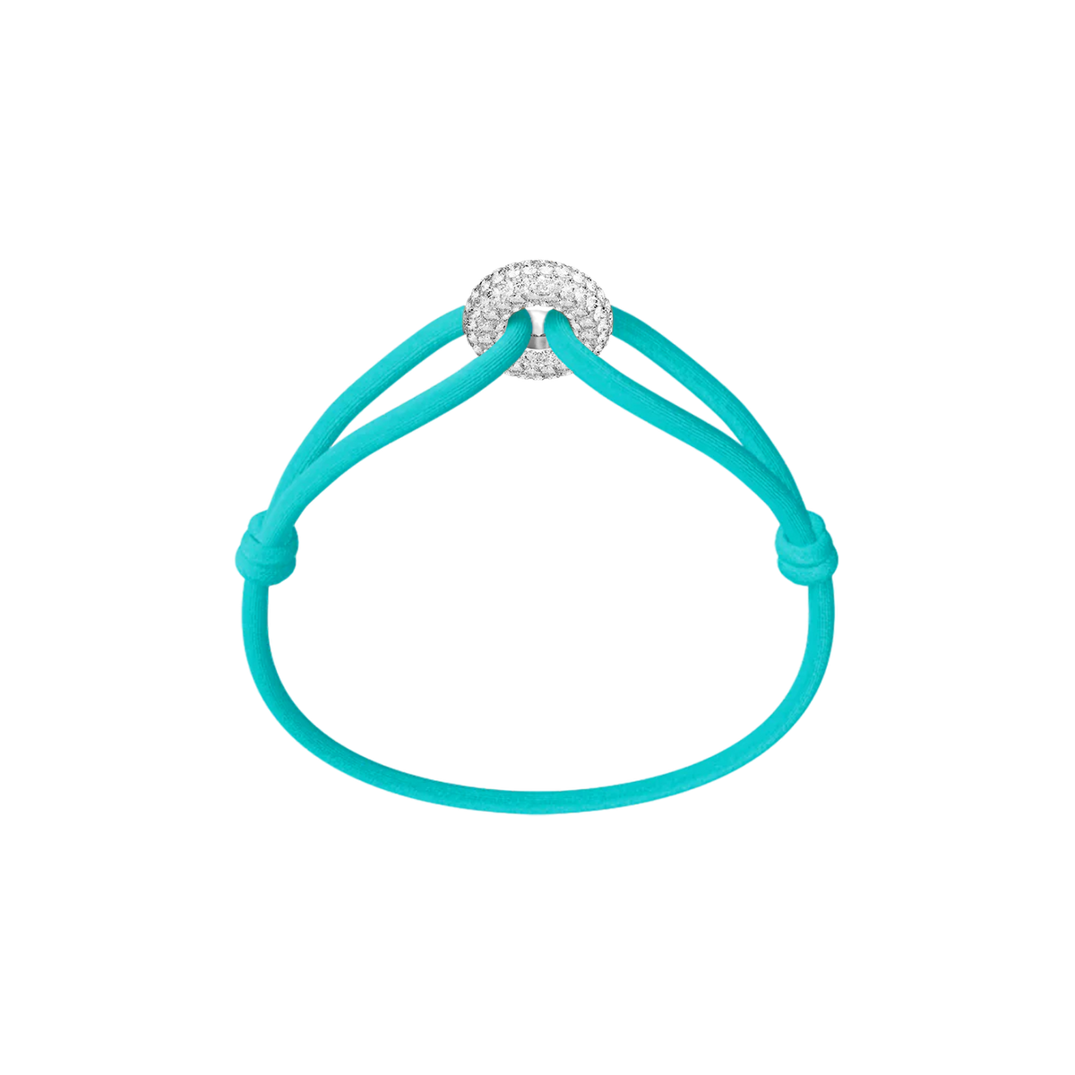 Silver Soho Pavé Cord Bracelet