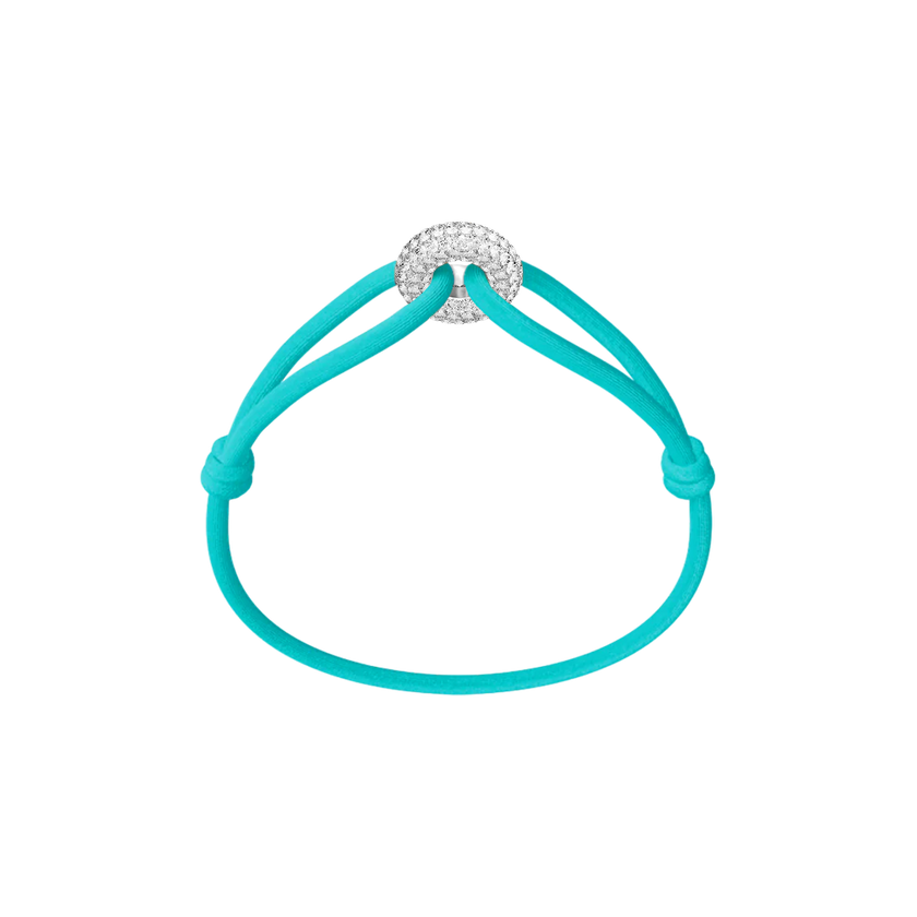 Silver Soho Pavé Cord Bracelet