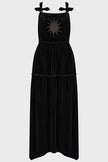 Killstar Ascended Velvet Maxi Pinafore Dress