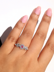 Aurelia Pink Saphirring in Sterlingsilber