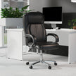 Silla de oficina de alto rendimiento Austin, tapizada en poliuretano negro