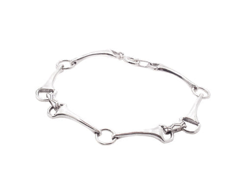 925 Sterling Silver Snaffle Bit Bracelet – Handmade Equestrian Jewellery