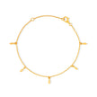Reiskorn-Kette Gelbgold-Charm-Armband