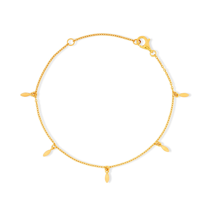 Reiskorn-Kette Gelbgold-Charm-Armband