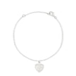 Armband mit strukturiertem Herz aus Sterlingsilber