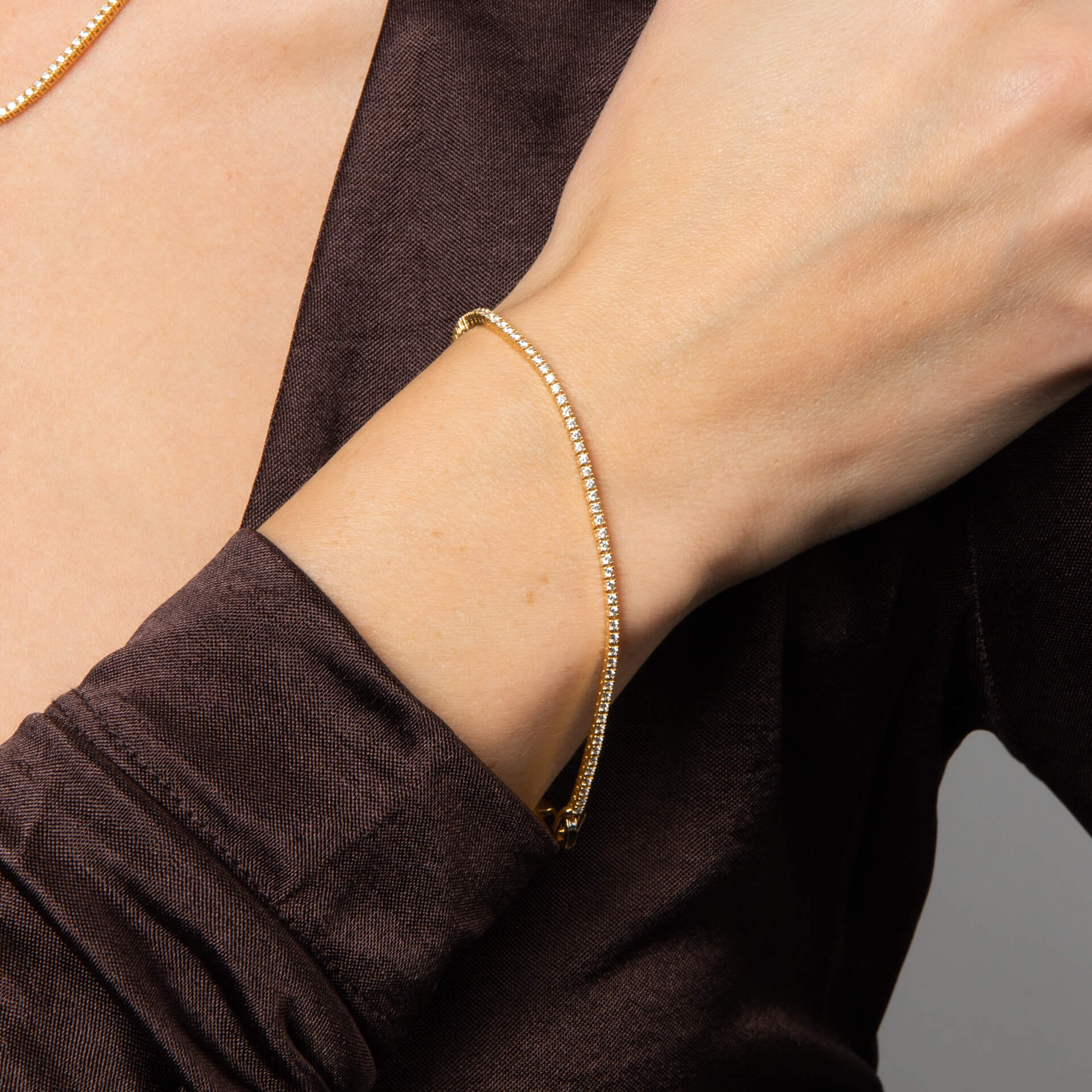 Diamonfire Tennisarmband mit Zirkonia im Rundschliff