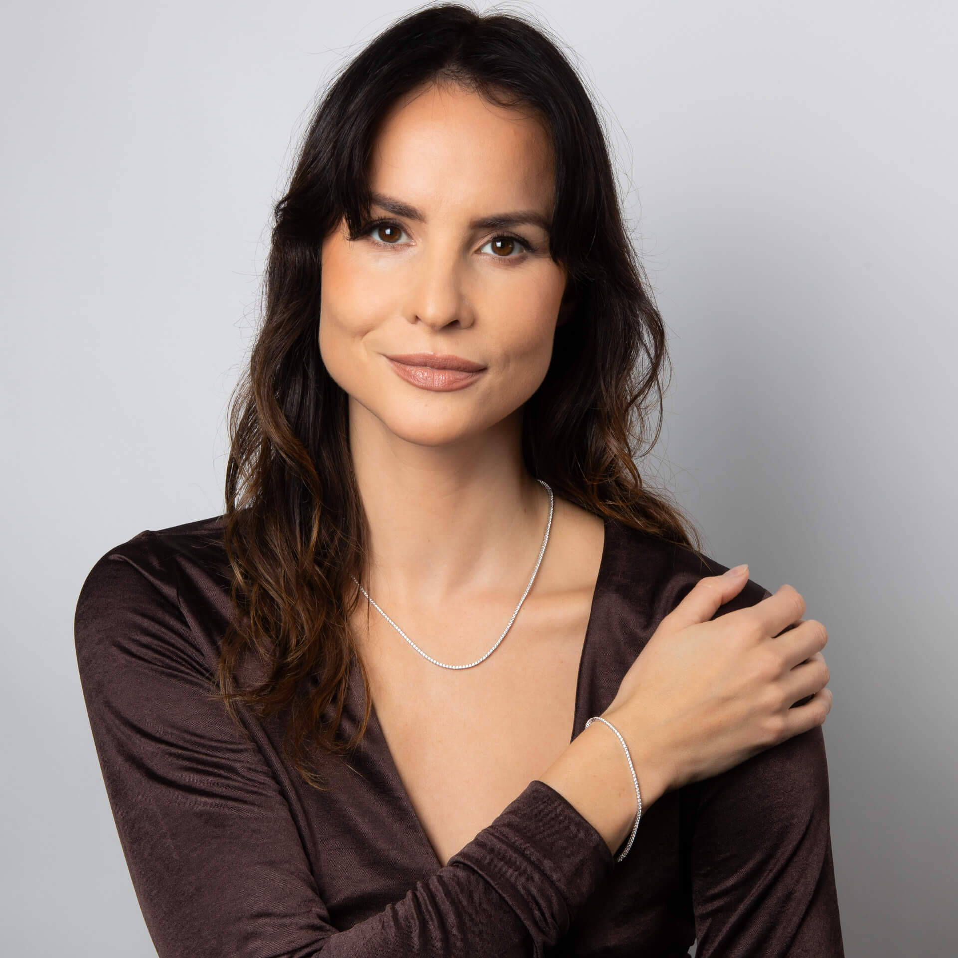 Diamonfire Tennisarmband mit Zirkonia im Rundschliff