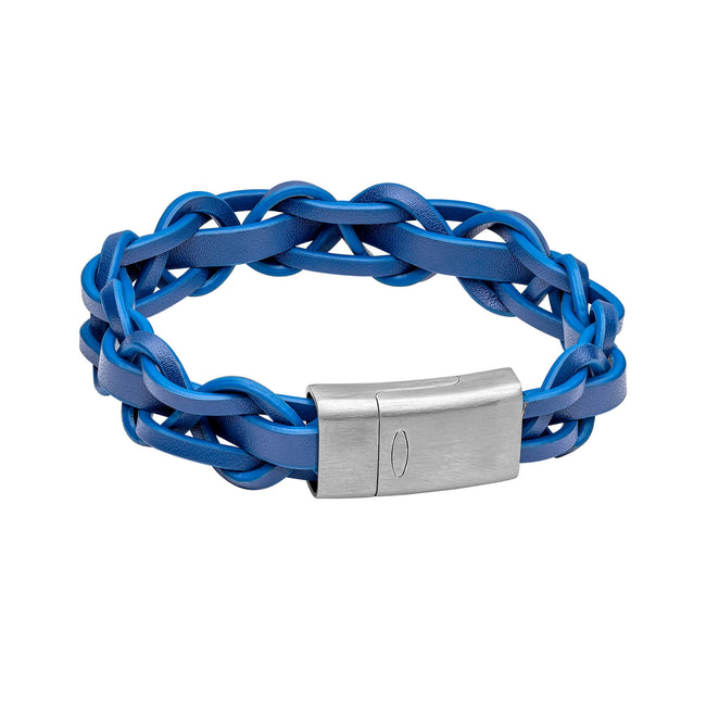 Pulsera de cuero trenzado grueso Fred Bennett