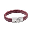 Fred Bennett Burgundy Leather Bracelet with Statement Clasp