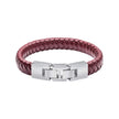 Fred Bennett Burgundy Leather Bracelet with Statement Clasp