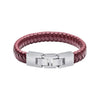 Fred Bennett Burgundy Leather Bracelet with Statement Clasp