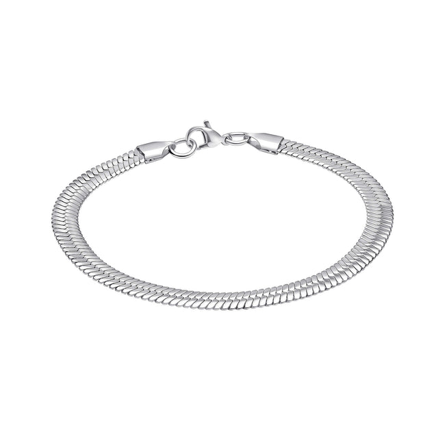 Fred Bennett Stainless Steel Herringbone Chain Bracelet