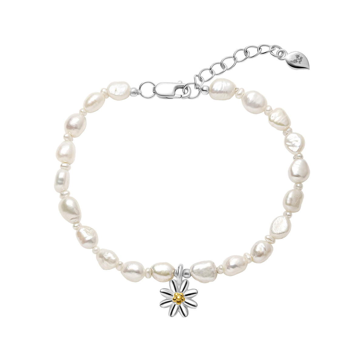 Laura Ashley Silver Kids Everingham Meadow Daisy Bracelet