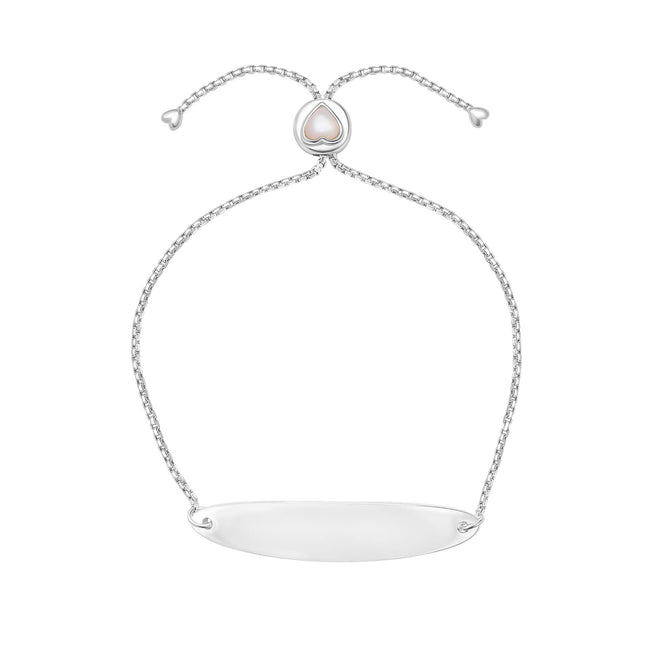 Laura Ashley Kinderarmband Rosmere Love Heart mit Knebelverschluss, Silber