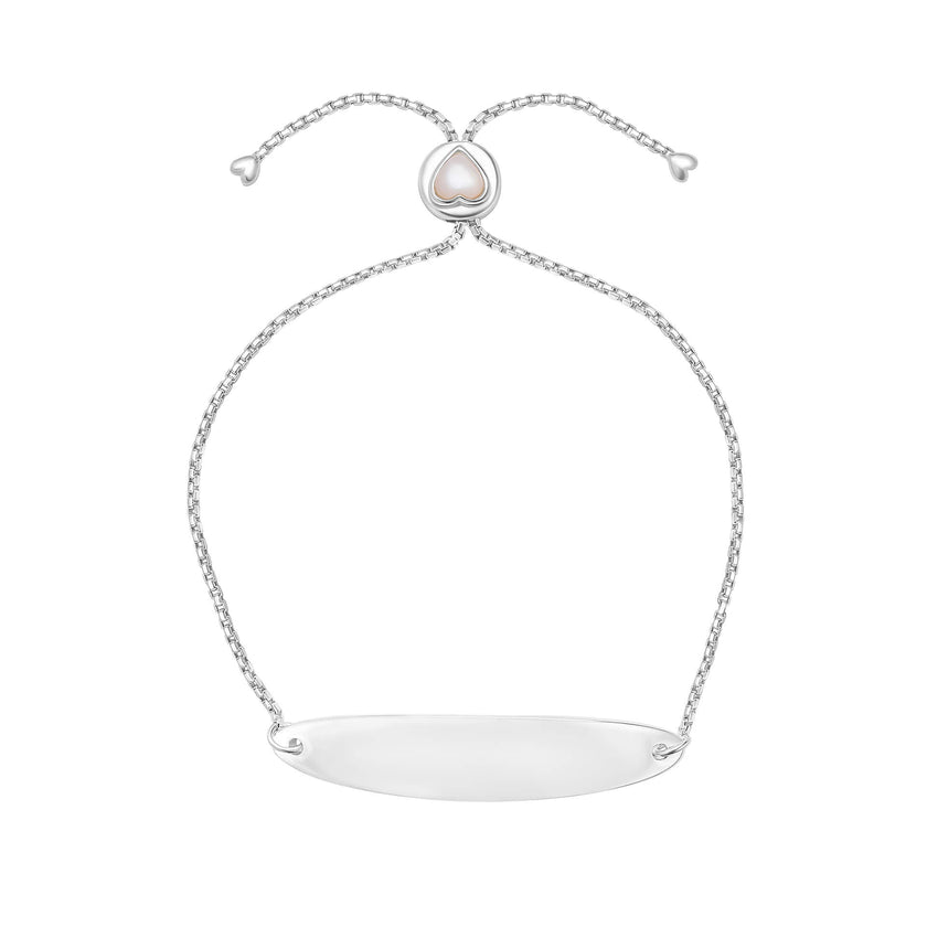Laura Ashley Silver Kids Rosmere Love Heart Toggle Bracelet