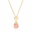 Classic Athena Kate Gemstone Necklace: Peach Moonstone