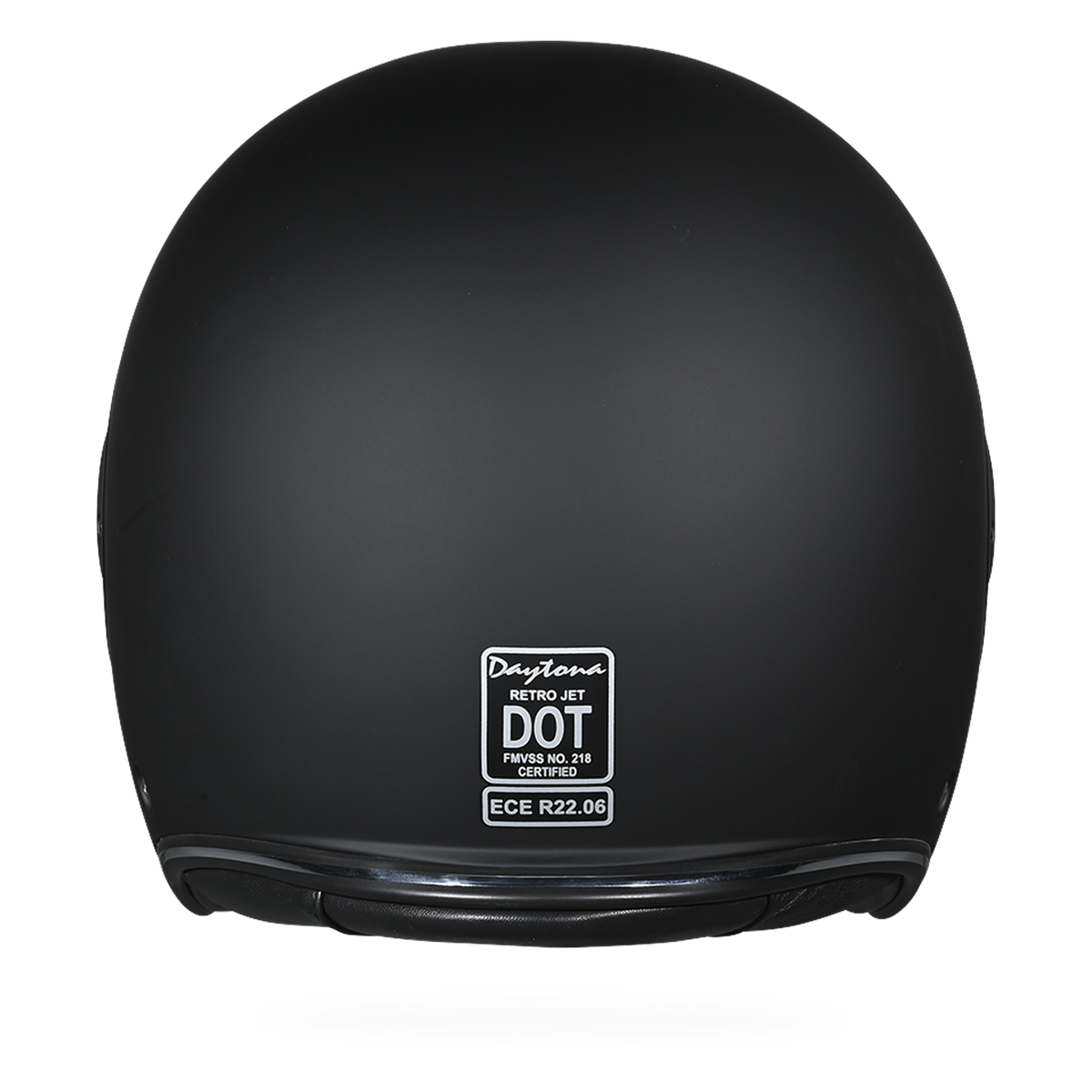 D.O.T. & ECE Daytona Retro Jet- Dull Black