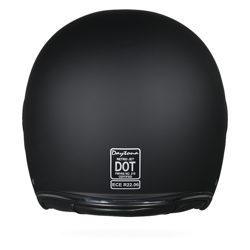 D.O.T. & ECE Daytona Retro Jet- Dull Black