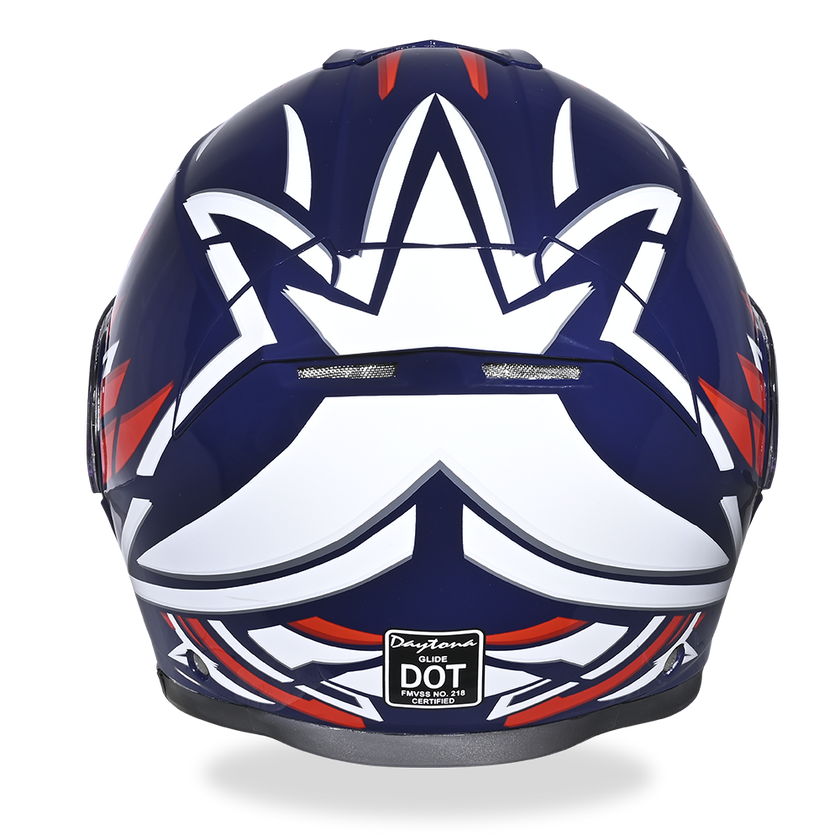 Daytona Glide Modular Motorcycle Helmet - DOT & ECE Approved, Bluetooth Ready, Dual Visor, Men/Women/Youth - W/ Liberty