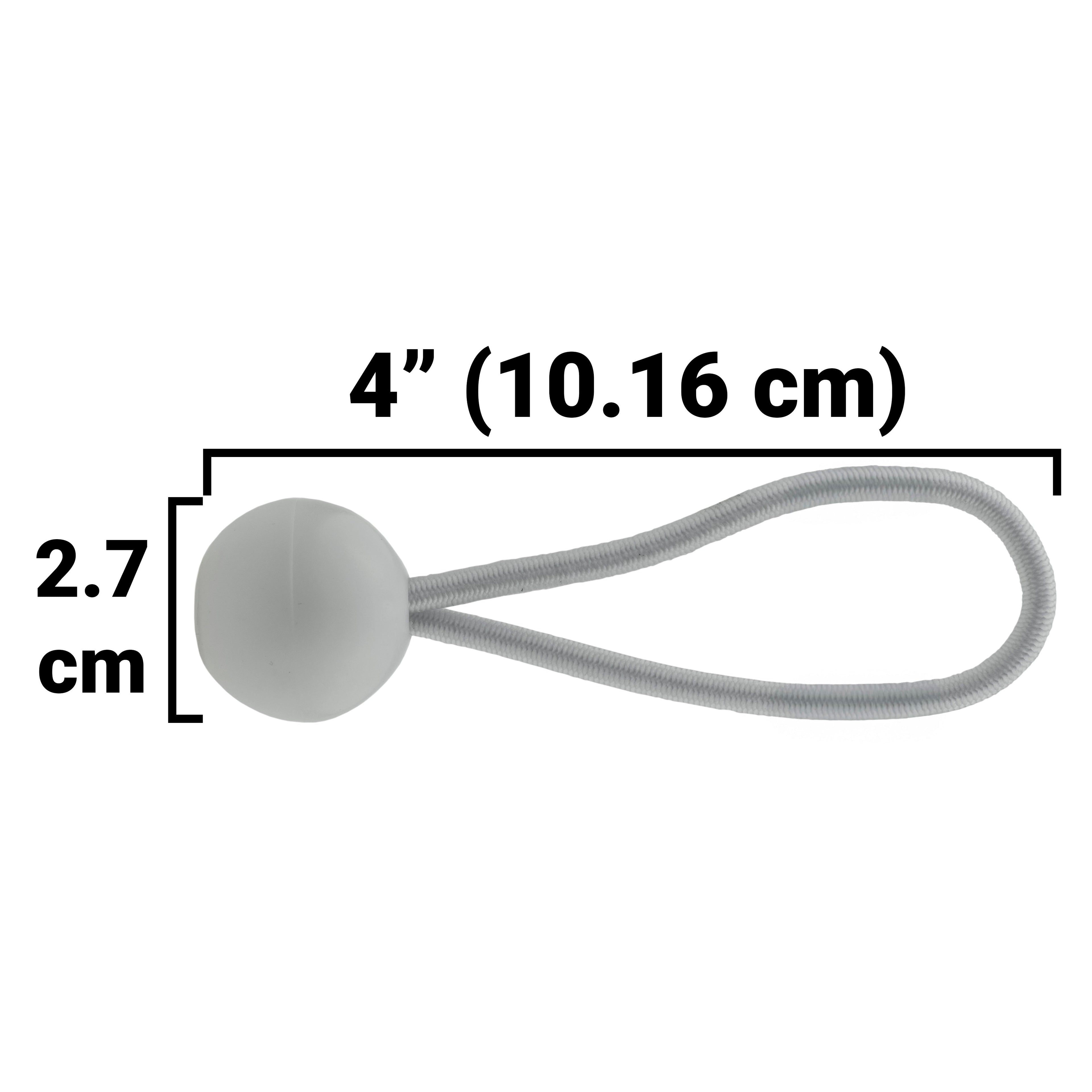 Silver XL-Grade Tarpaulin with 20 x 4" Bungee Balls (White)