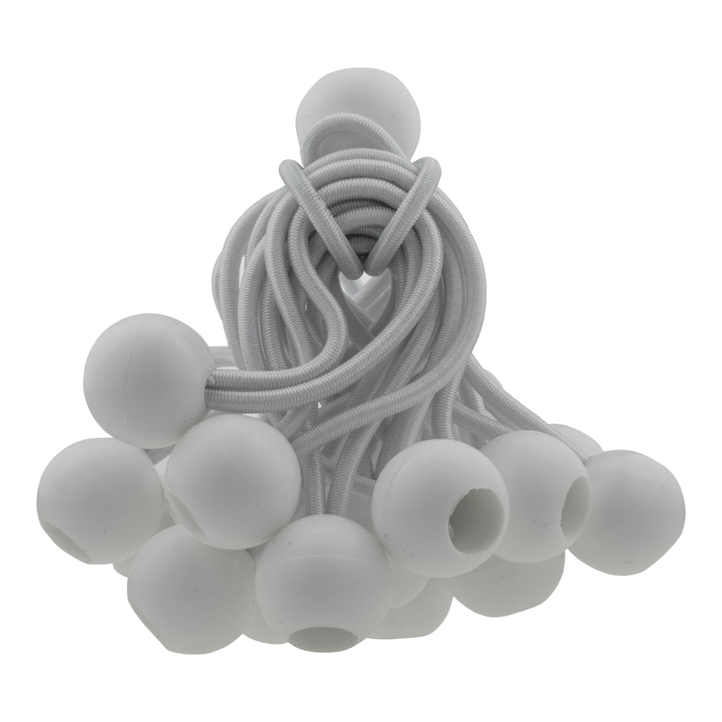 Clear XL-Grade Tarpaulin with 20 x 4" Bungee Balls (White)