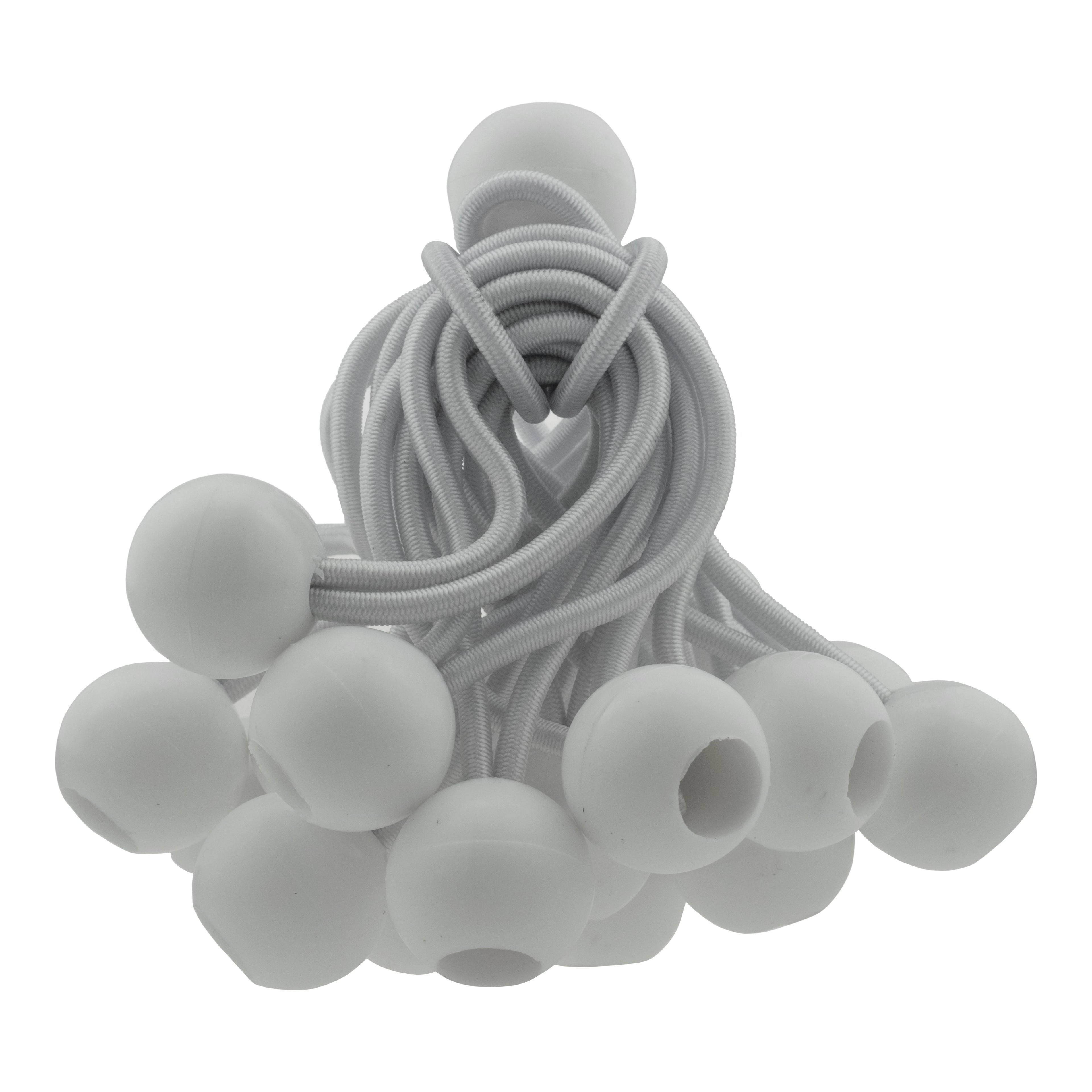 Green/Brown L-Grade Tarpaulin with 20 x 4" Bungee Balls (White)