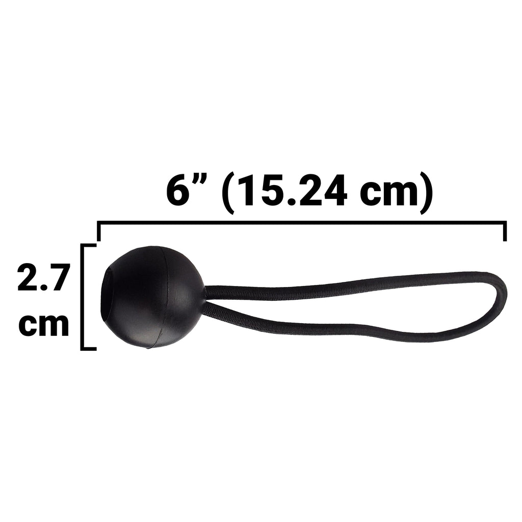 Grey S-Grade Tarpaulin with 10 x 6" Bungee Balls (Black)